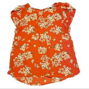(4/$25)Cap Sleeve Floral Top